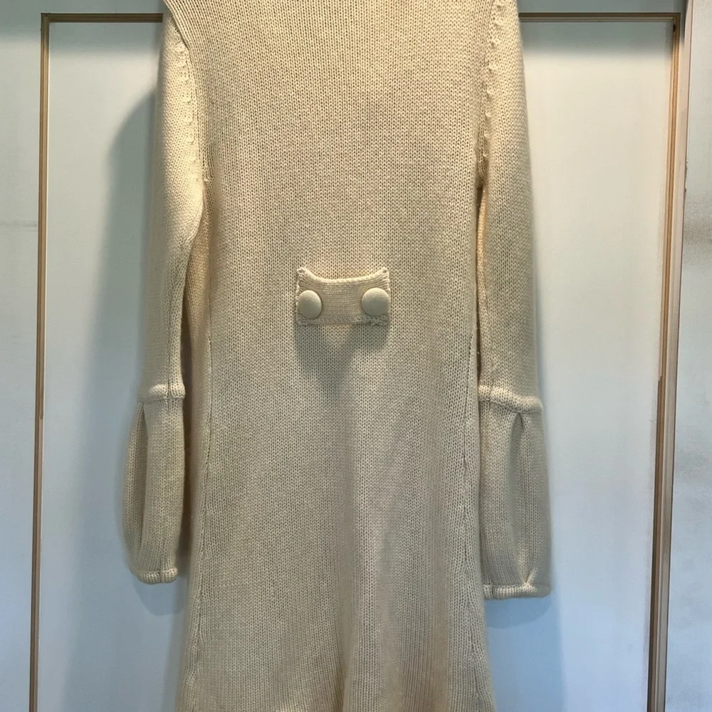 Dear Pruitt Anthropologie Cashmere Sweater Coat - Cream Double Breasted - Picture 2 of 8
